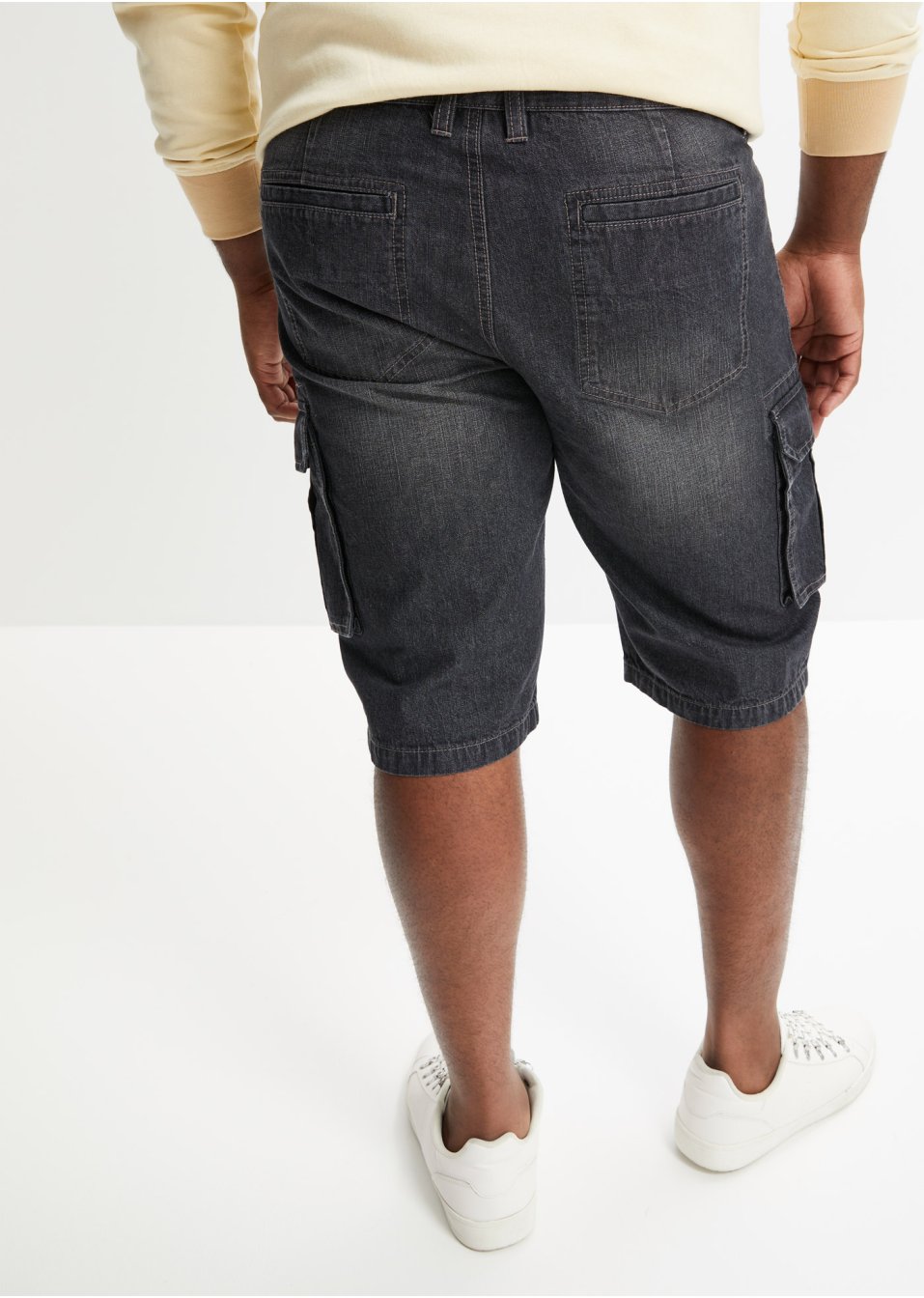 Bermuda en jean cargo, Loose Fit