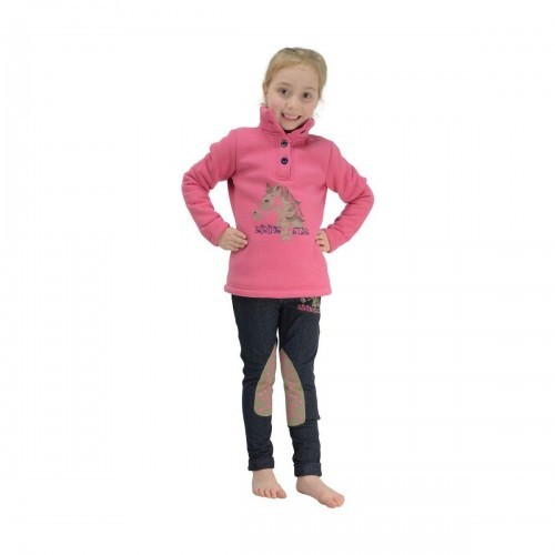 Camisa de montaria infantil rosa Riding Star