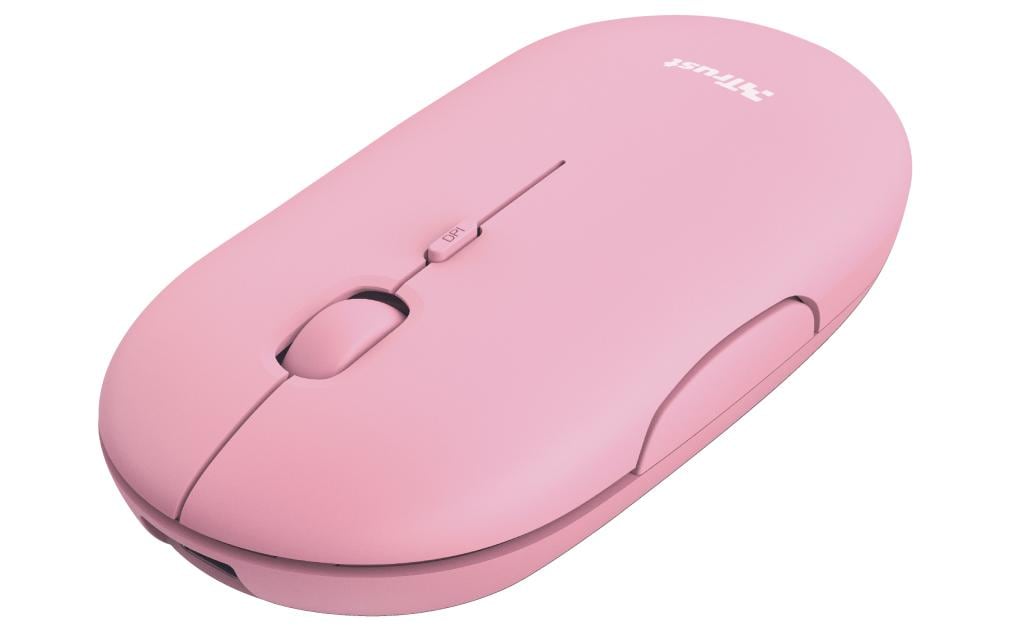 Maus Puck Rechargeable PinkWiederaufladbare Funkmaus mit abgerundeten Design
