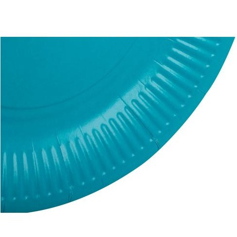 (20er Set) Ø23cm Pappteller Einweg Papier Teller Party Geschirr Tisch Deko (79216I) - Türkis