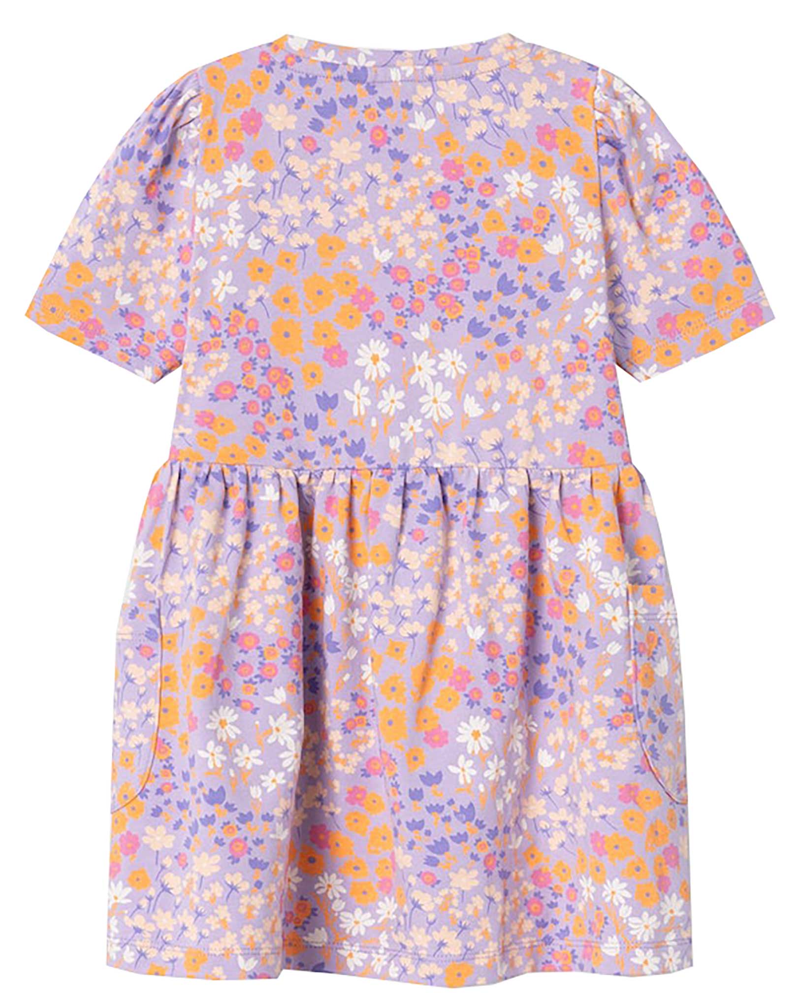 Kurzarmkleid NMFFIDA FLOWERS in lilac breeze