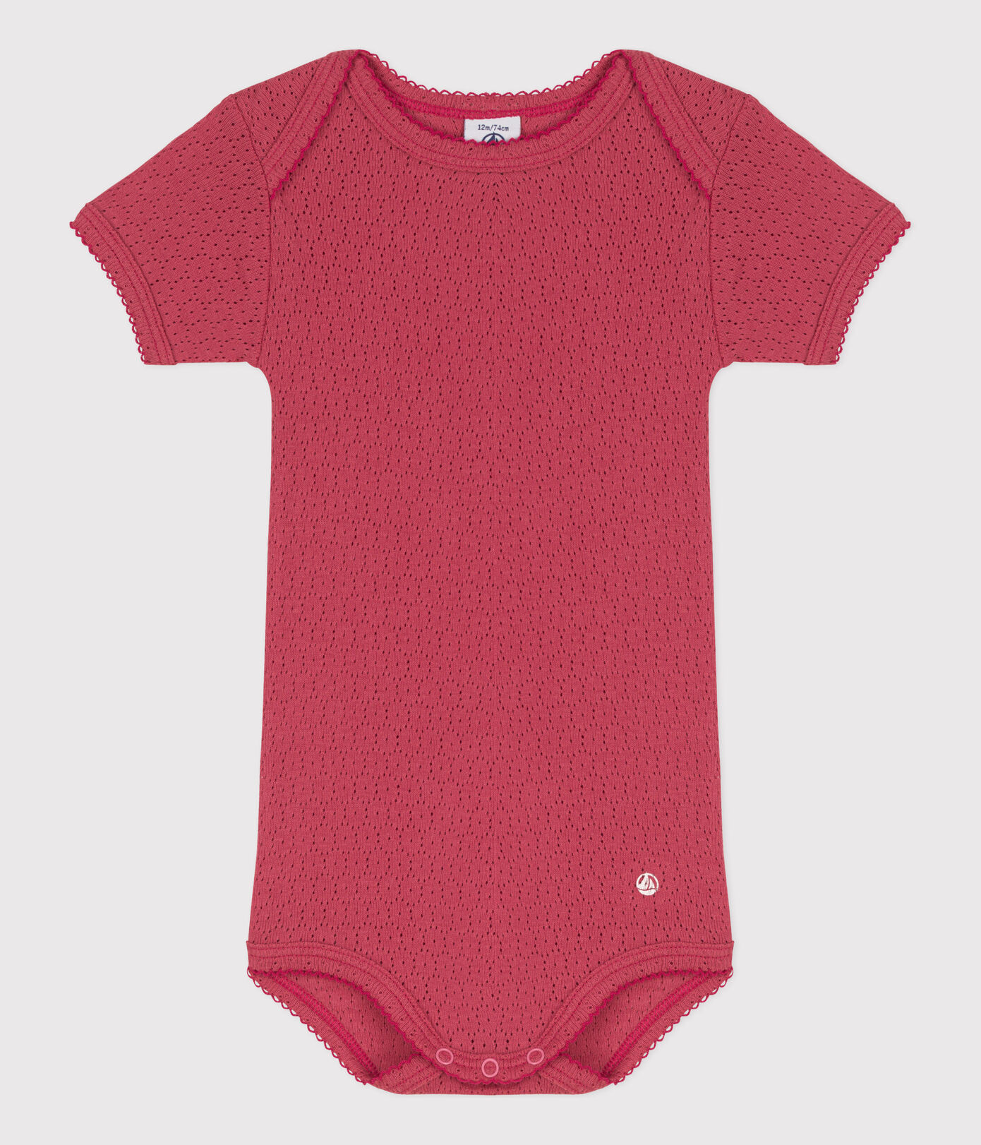 Body manches courtes bébé en maille ajourée