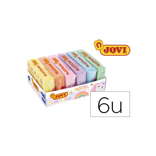 Jovi Plasticina 70 Sortida Tam. Pequeno Cores Pastel Sortidas Caixa de 6 un. 50 G - OFF154719CE