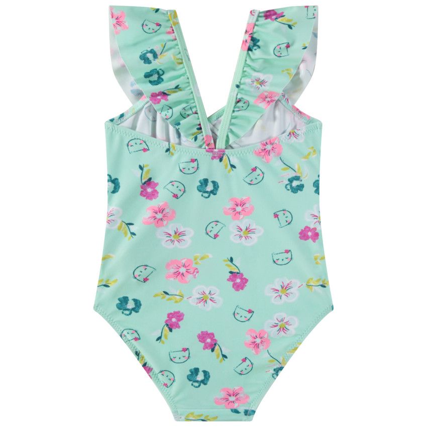 Maillot de bain 1 pièce imprimé fantaisie pour bébé fille - Vert