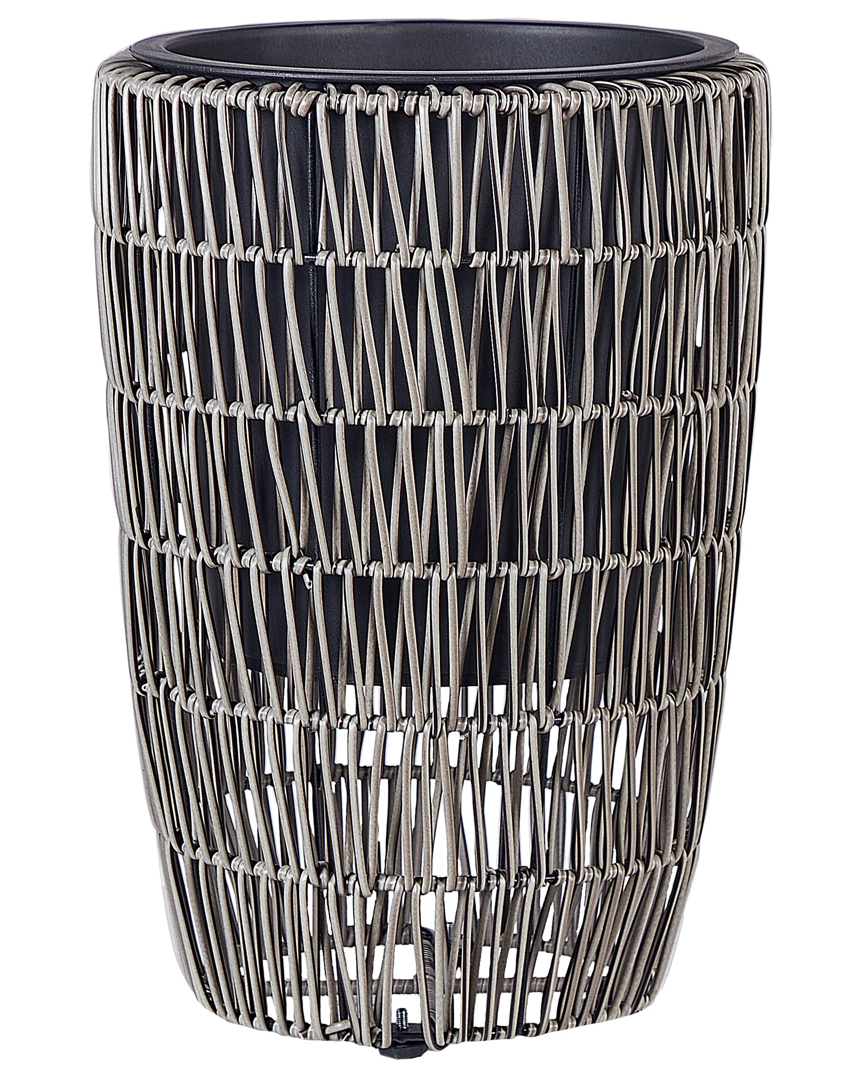 Set van 2 bloempotten CHELONE PE rotan 26/34 cm Bruin