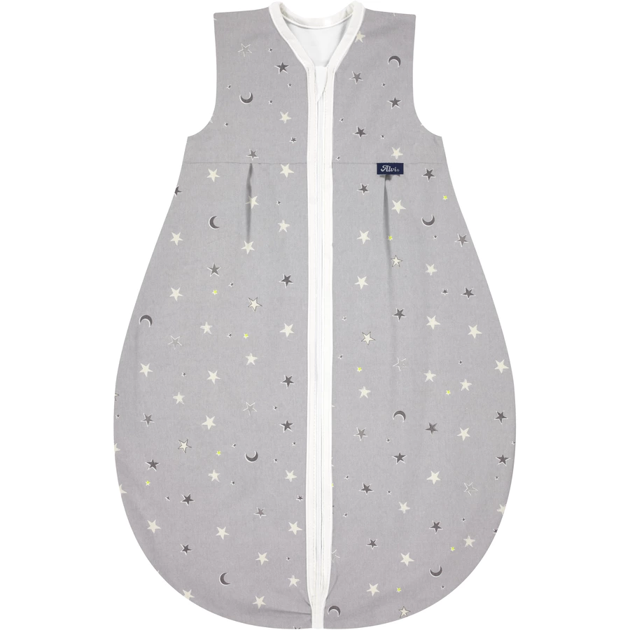 Alvi® Schlafsack Jersey Light Sterne grau