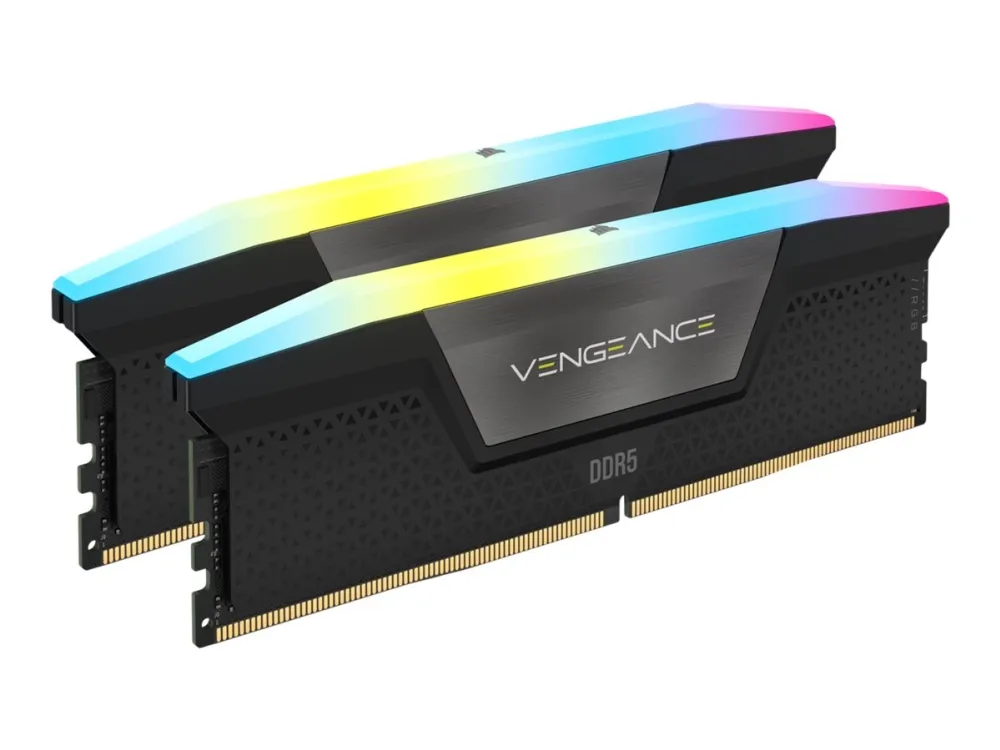 CORSAIR Vengeance RGB - DDR5 - sæt - 96 GB: 2 x 48 GB - DIMM 288-PIN - 5600 MHz / PC5-44800 - CL40 - 1.25 V - sort