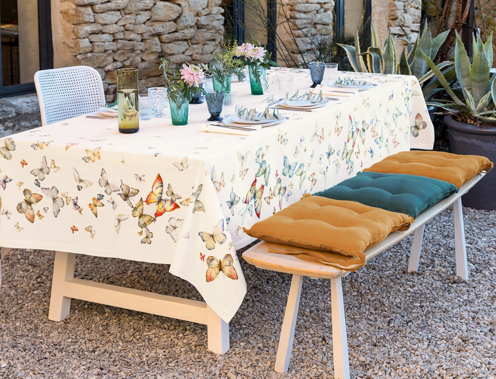 Linge de table-Envol de papillons