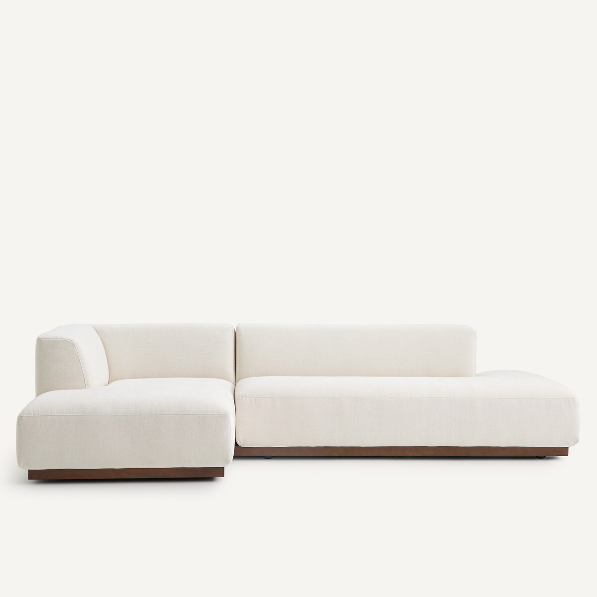 AM.PM<br>Sofá de canto esquerdo XL em veludo chenille, Jacopo