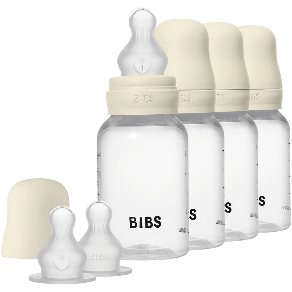 Køb Bibs Ivory Baby Flaske Round Silikone 4-Pak