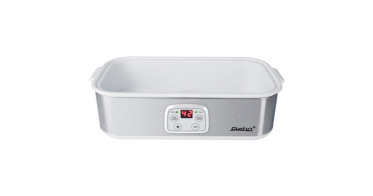 StebaJM 3 yoghurtmaker  (Roestvrij staal/wit)