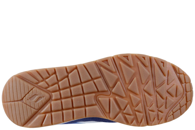 SKECHERS UNO RETRO-GROOVE WHITE AND BLUE SNEAKER