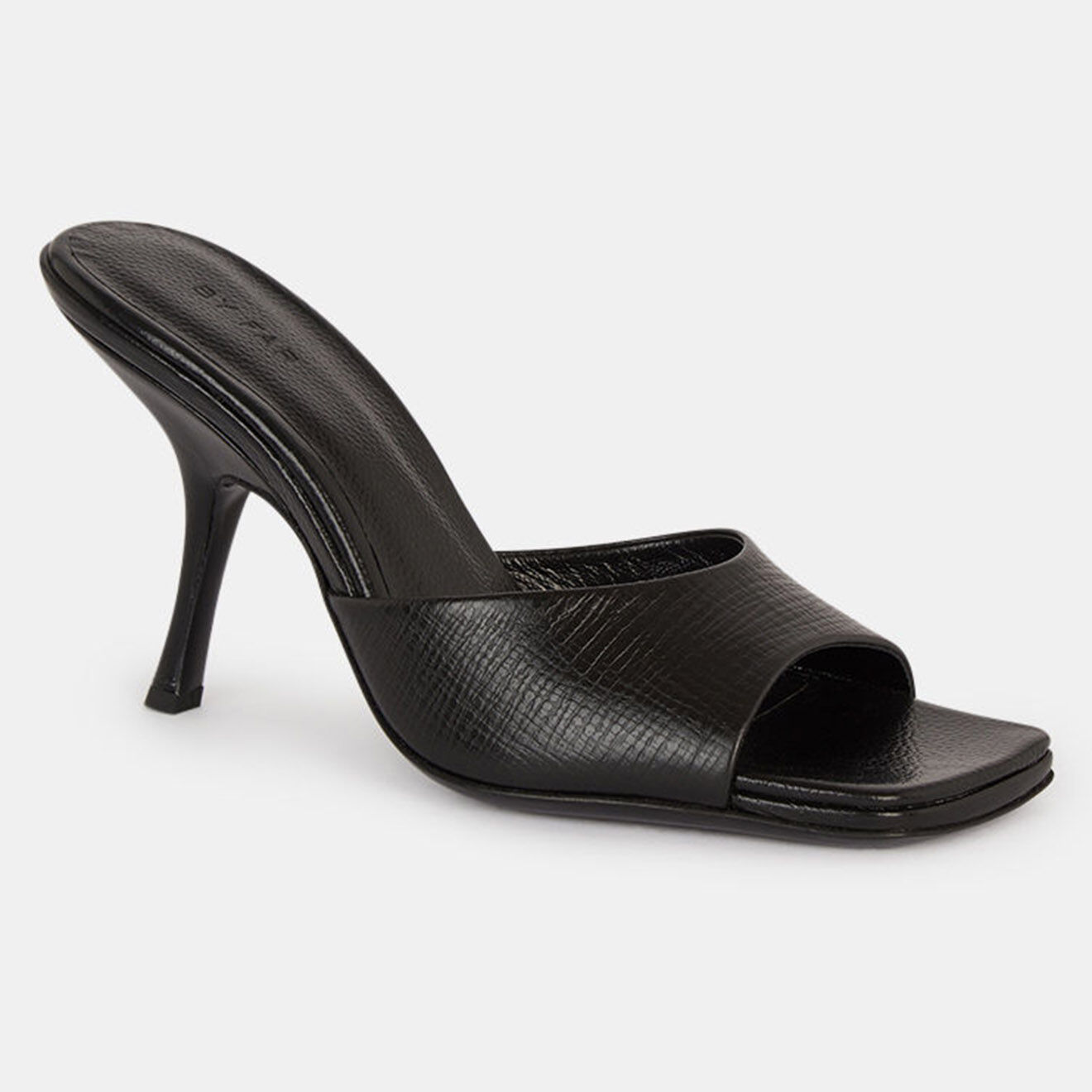 By Far Mules en Cuir HLS noires - Talon 8 cm