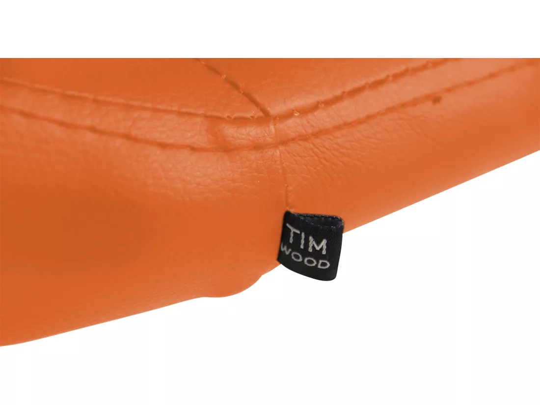 Chaise gondole - Similicuir & Métal noir mat - Orange - Welland