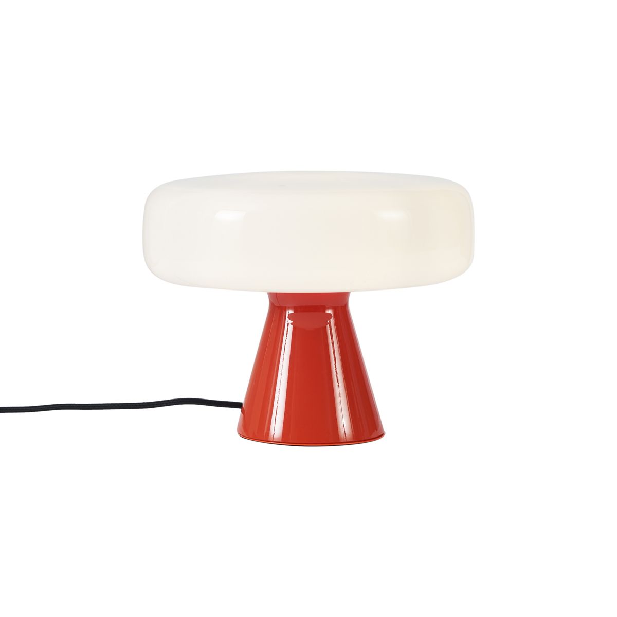 Retro tafellamp rood met wit - Knop