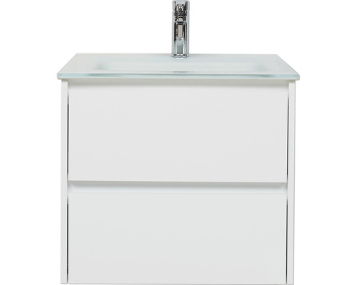 Pelipal xpressline 3261 witte wastafelmeubel met glazen front BxHxD 60 x 52,9 x 42 cm zonder wastafel