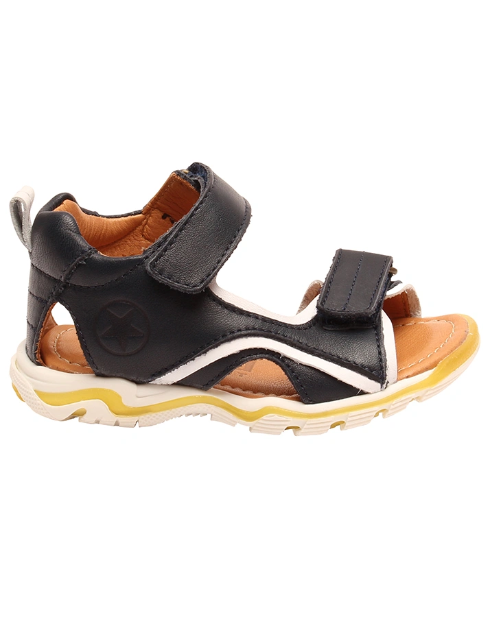 Leder-Sandalen ARTHUR mit Klett in navy