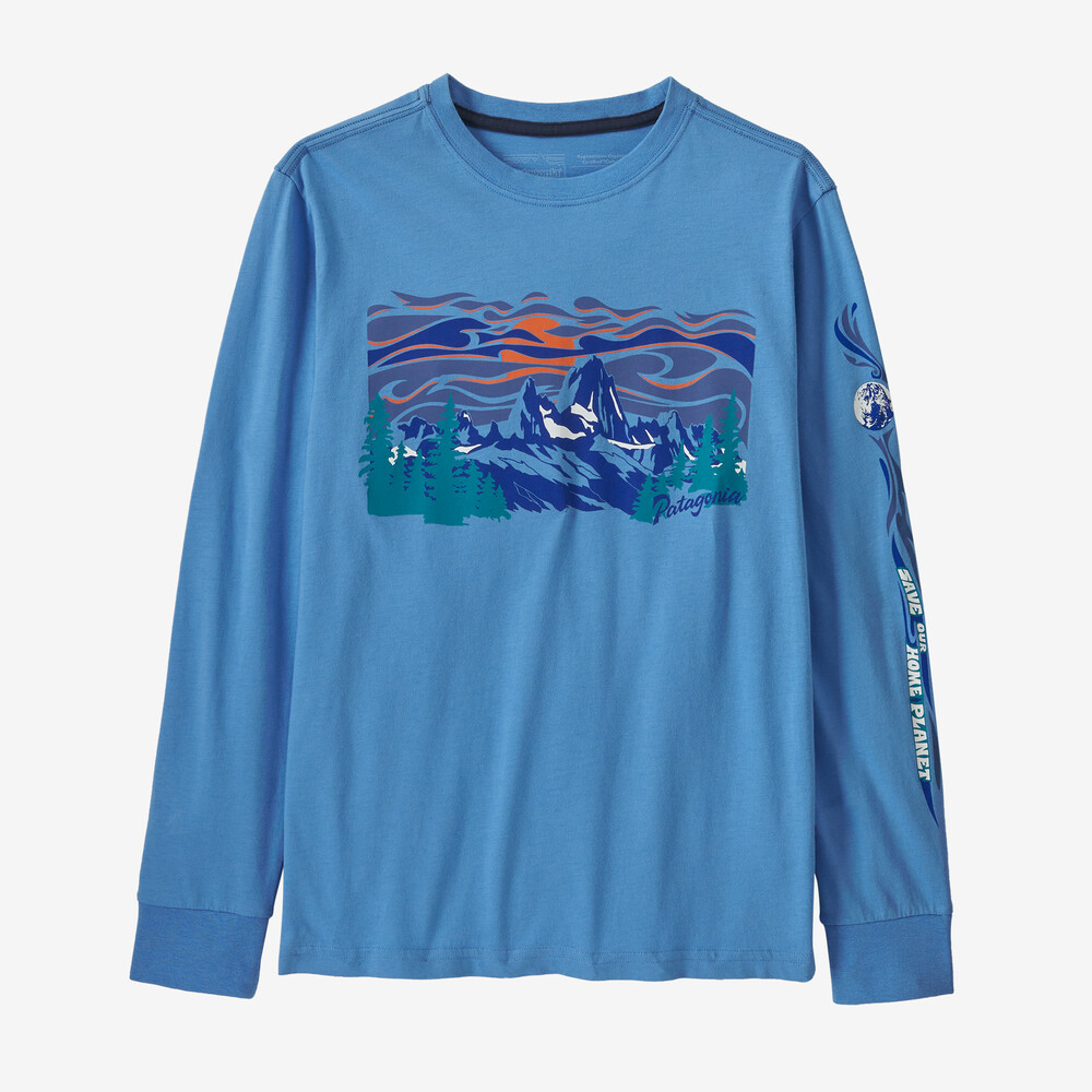 Langarm-T-Shirt mit Grafikprint aus regenerativer, biozertifizierter Baumwolle für Kinder