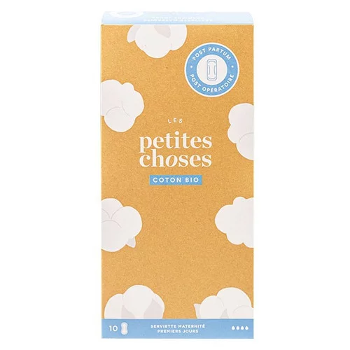 Serviettes Hygiéniques Maternité Post Partum Coton Bio Les Petites Choses - 10 Unités
