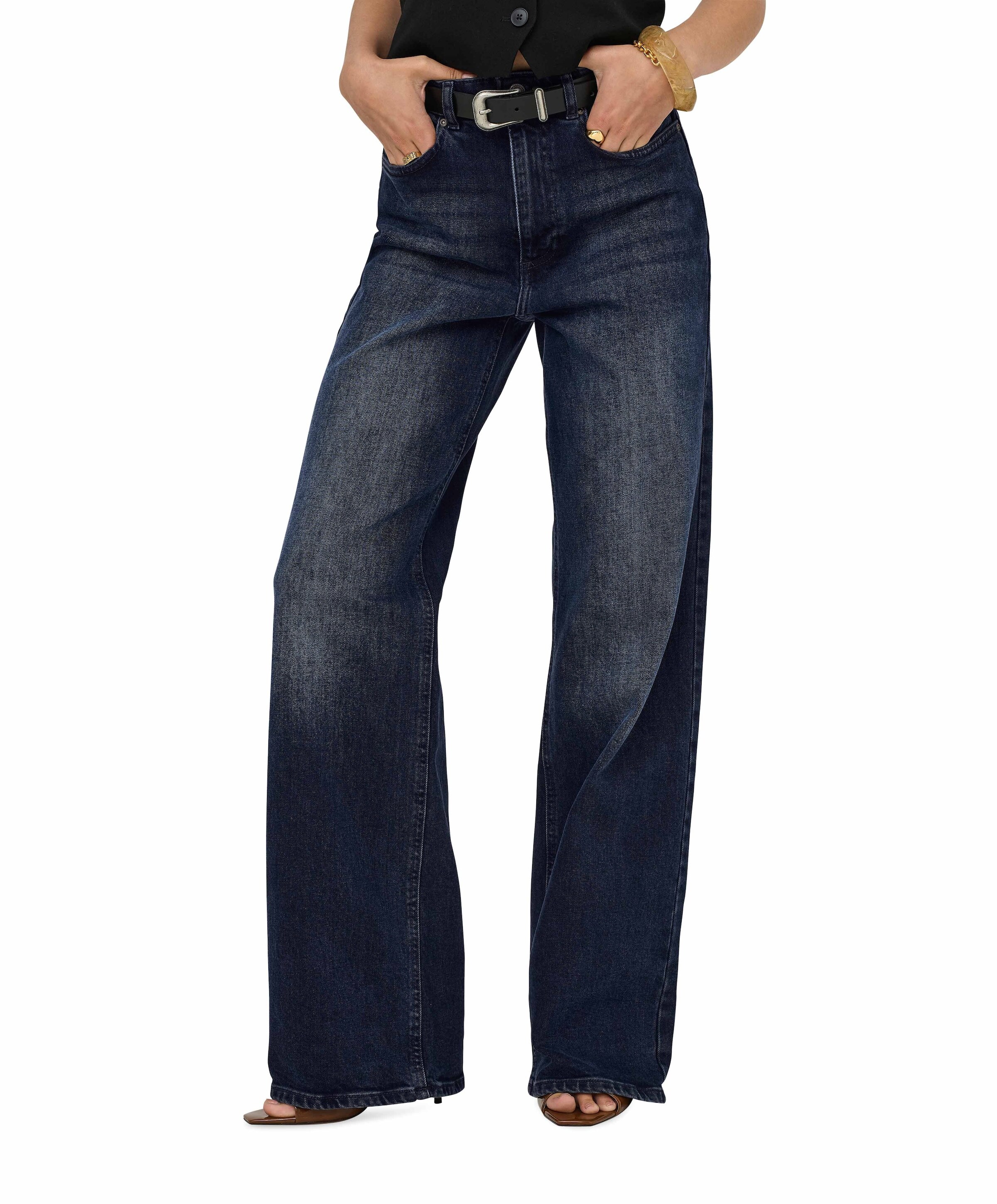 Only ONLJUICY HW WIDE DNM REA929 NOOS dames jeans blauw