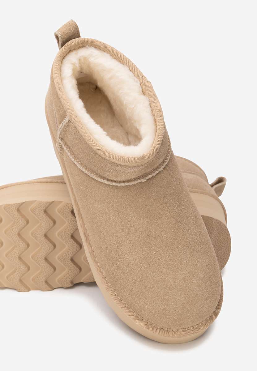 Bottes à plateforme beige Fenoria