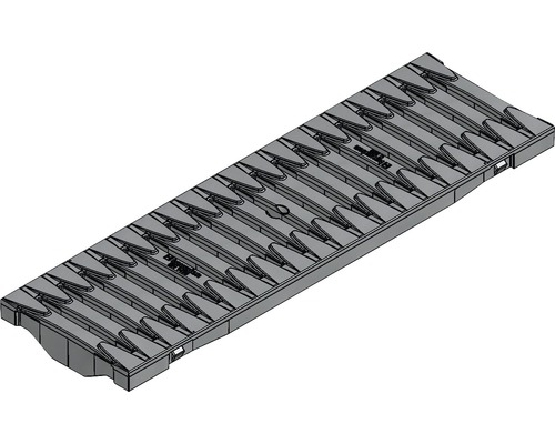 Hauraton Faserfix KS 100 / Recyfix 100 Fibretec rooster SW 9 met horizontale schuifbeveiliging 500 mm x 149 mm x 20 mm