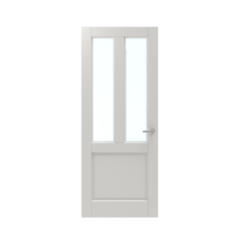 Lundia binnendeur Frama En 2F03 blank facet glas wit gegrondverfd opdek links 73 x 201,5 cm