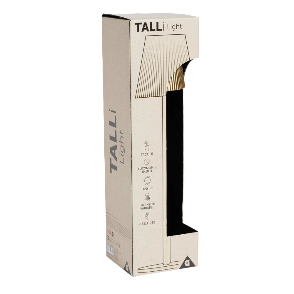 Lampe de table Talli USB tactile jaune Ø11xH37cm