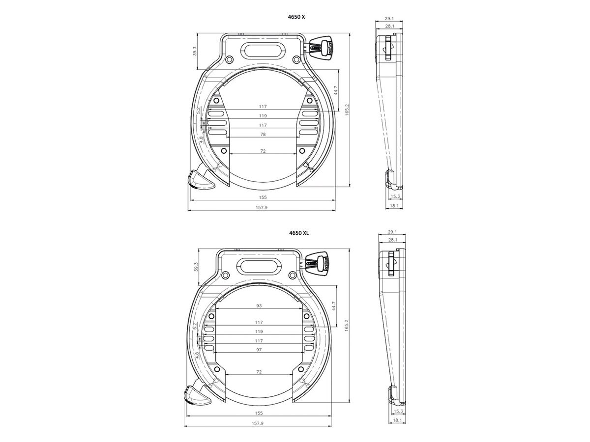 Abus AMPARO 4650X R OE ringslot