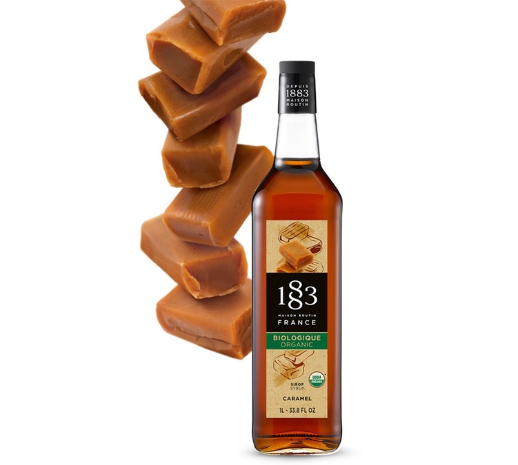 Sirop Caramel BIO - Bouteille verre 1L - 1883 ROUTIN x2