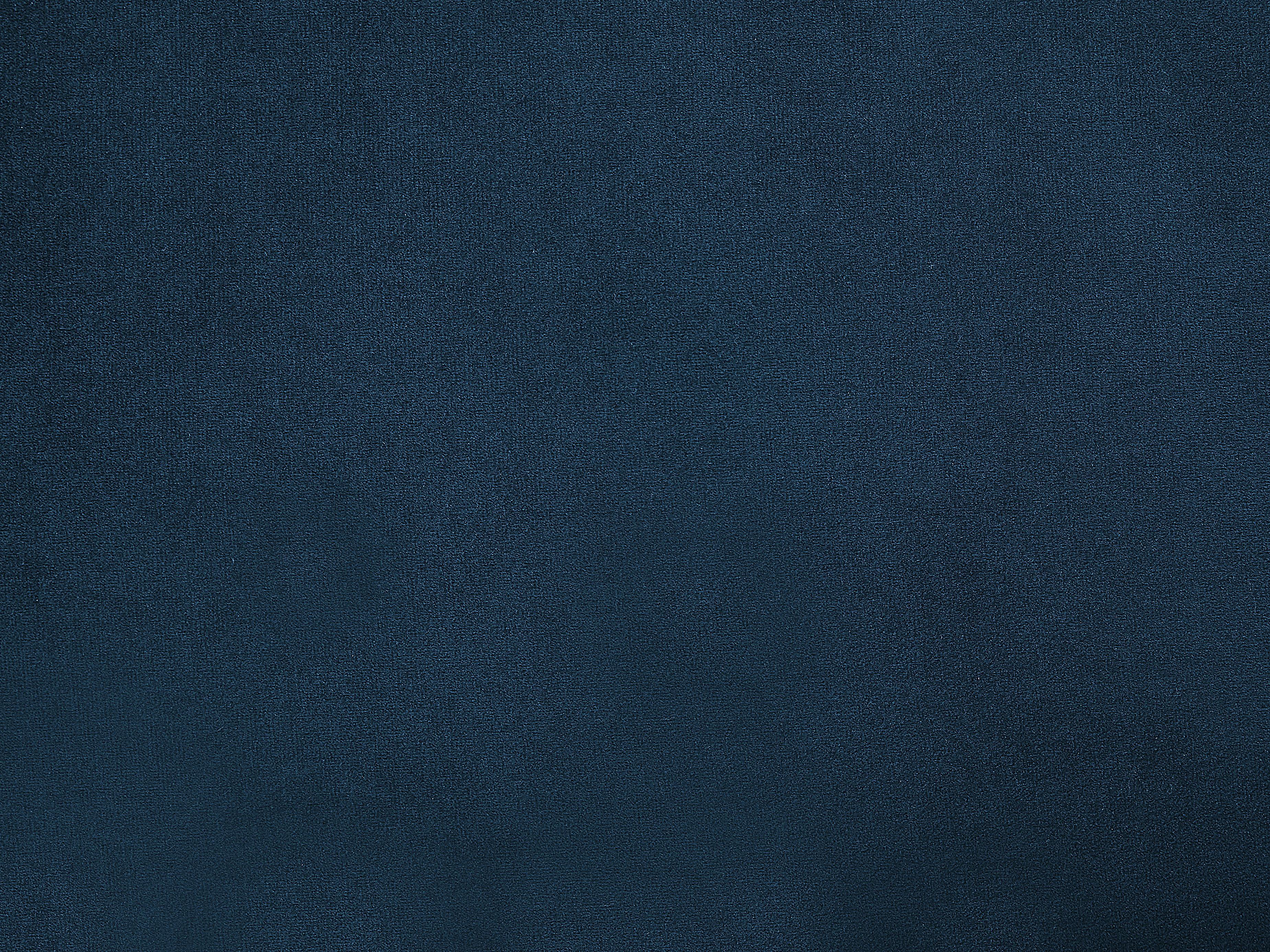 Linkszijdige chaise longue ALLIER Fluweel Marineblauw