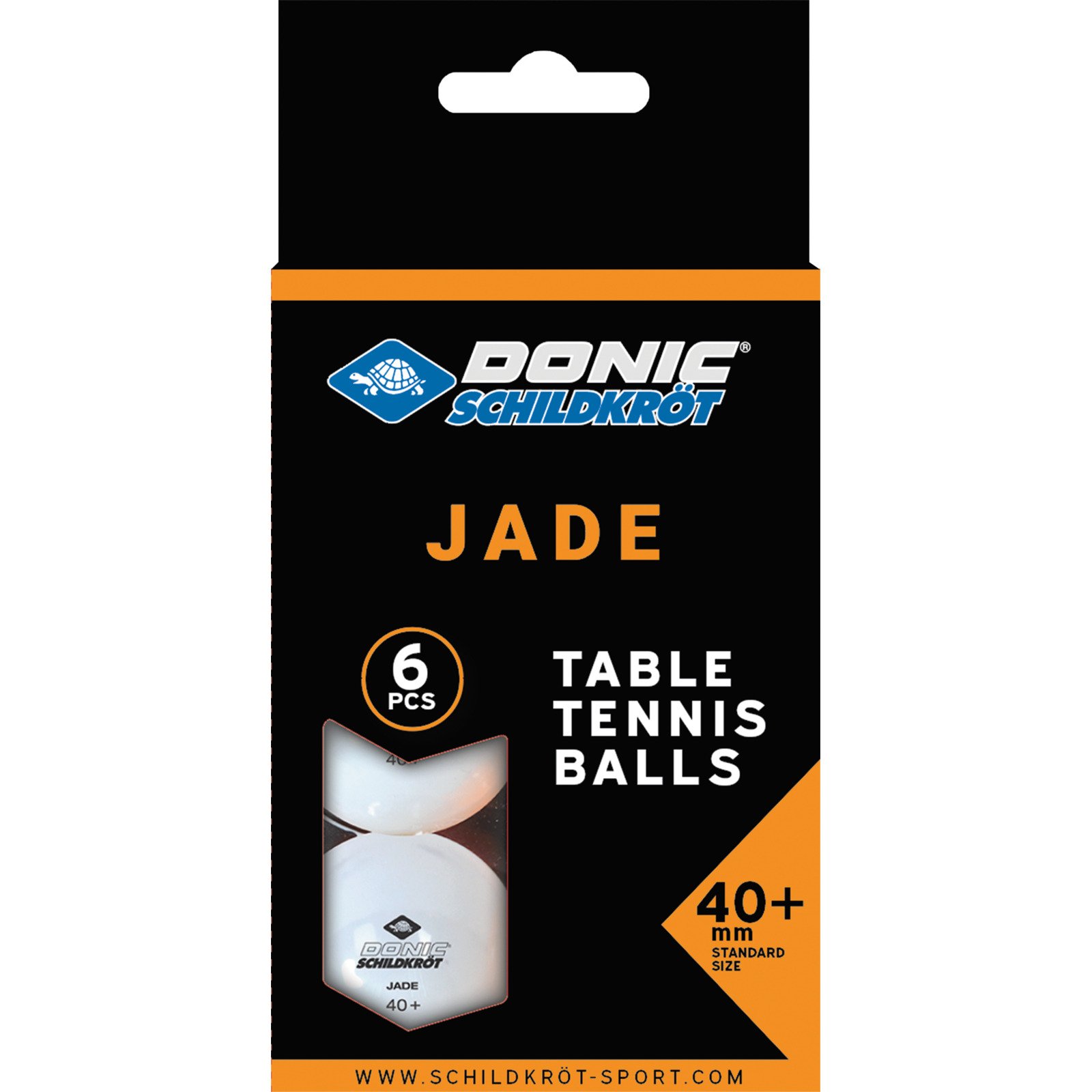 Donic-Schildkröt Tischtennisball Jade Poly 40+, 6 Stück