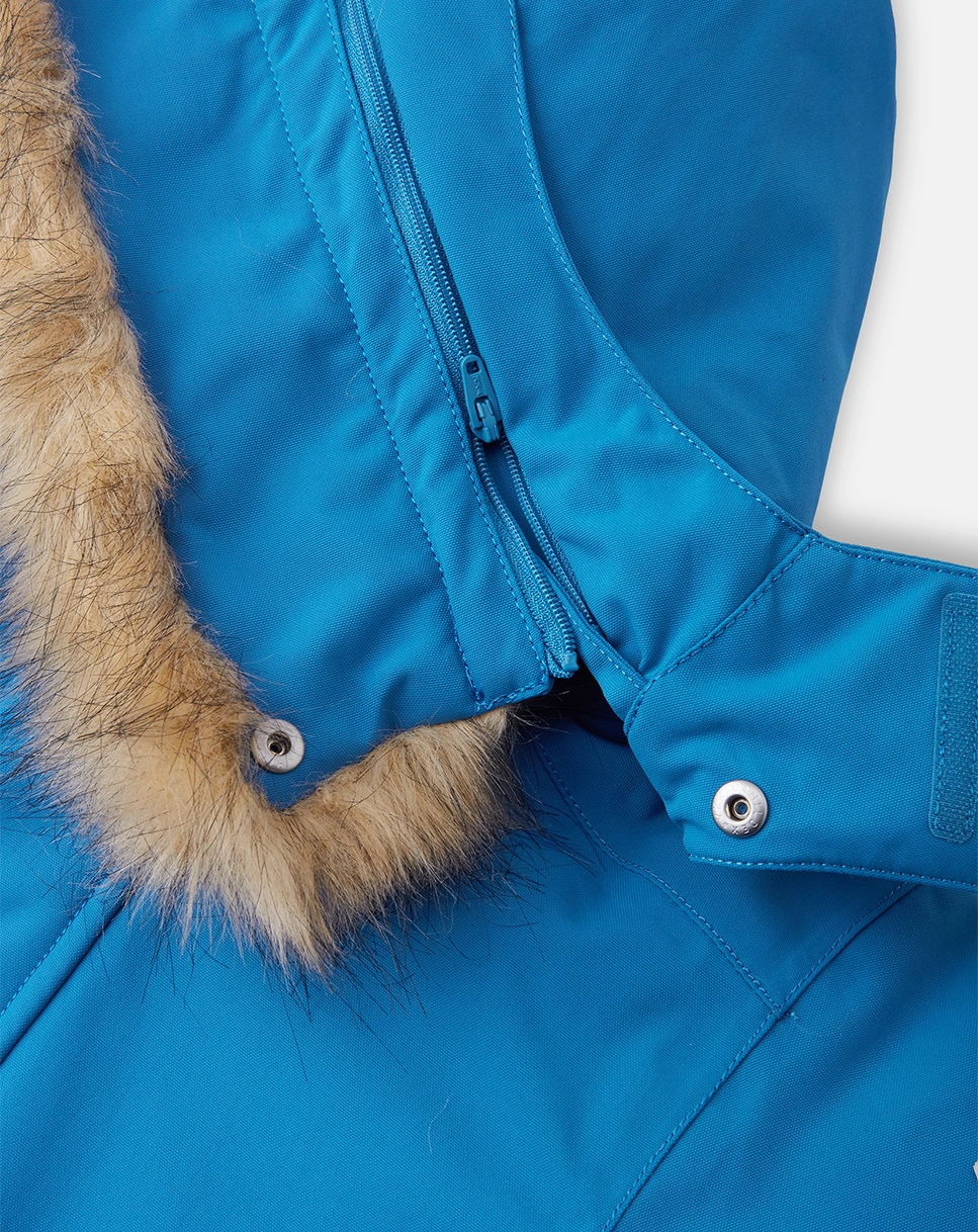 Schneeanzug STAVANGER mit Kunstfellbesatz in soft navy