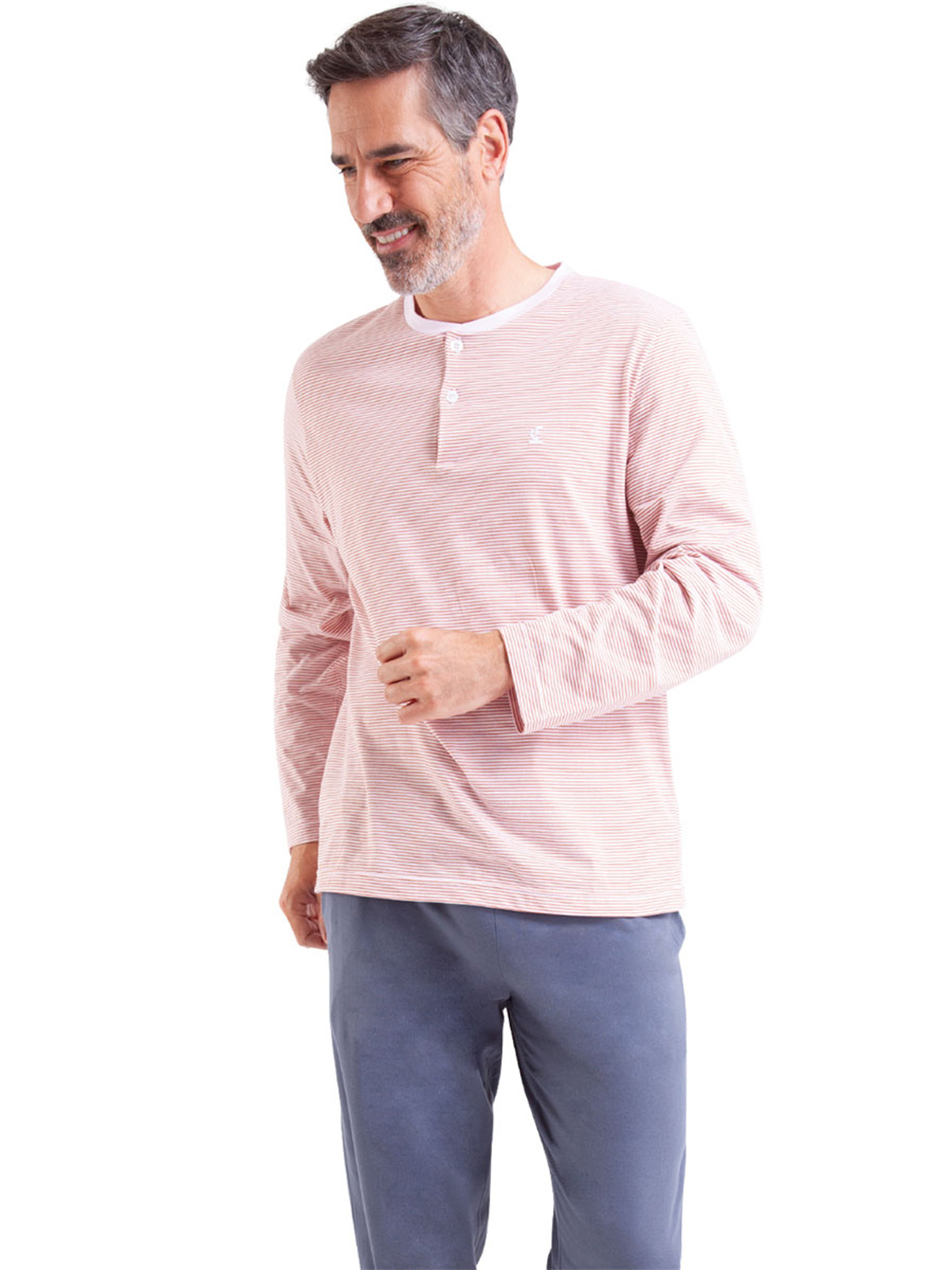 Pyjama col T en coton bio