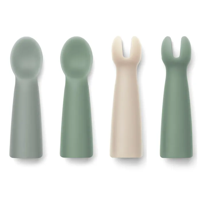 Liewood Couverts bébé Terra en silicone | Bleu gris