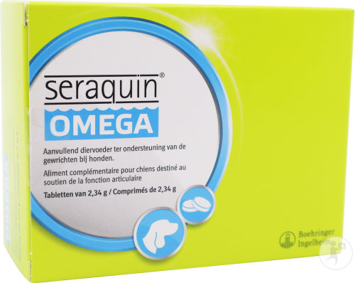 Seraquin Omega Chien Aliment Complémentaire Articulations Pour Chiens Comprimés 60x2,34g