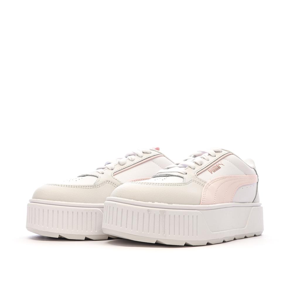 Puma Baskets Blanc/Rose Femme Puma Karmen Rebelle