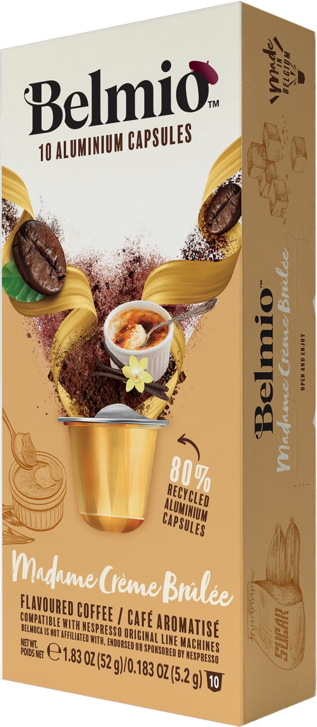Belmio Madame Crème Brûlée kaffekapsler til Nespresso (10 stk.)