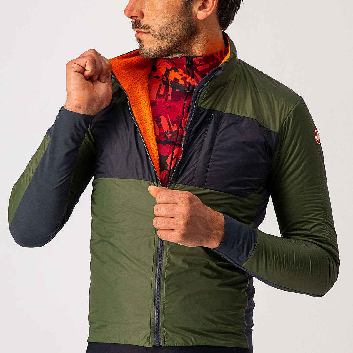 Castelli Unlimited Puffy Fietsjack Groen/Donkergrijs Heren