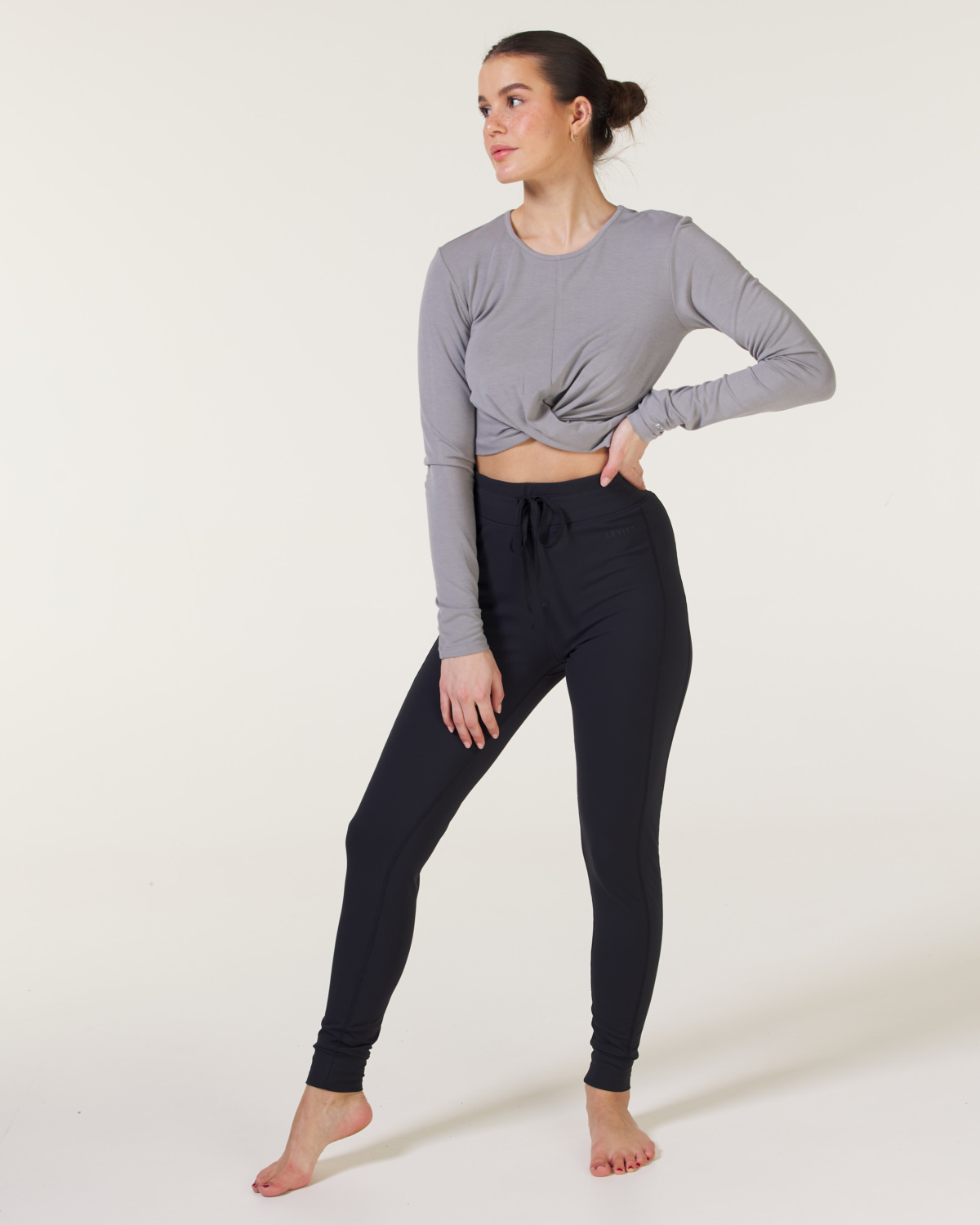 LEVITY Studio Drawstring Tights Black