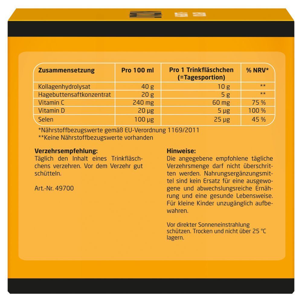 LITOZIN® Hagebutte + Kollagen Trinkfläschchen