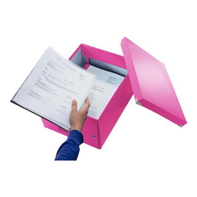 Leitz Click & Store - Boîte de rangement A4 - rose métallisé