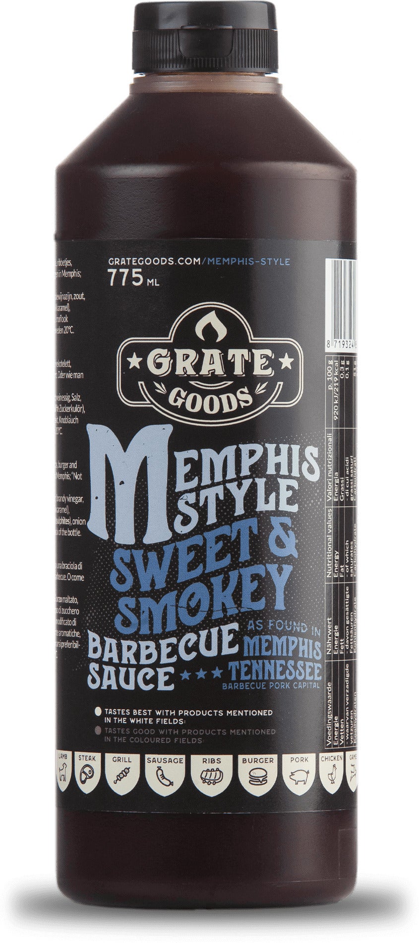 Grate Goods barbecuesaus Memphis sweet smokey 775 ml