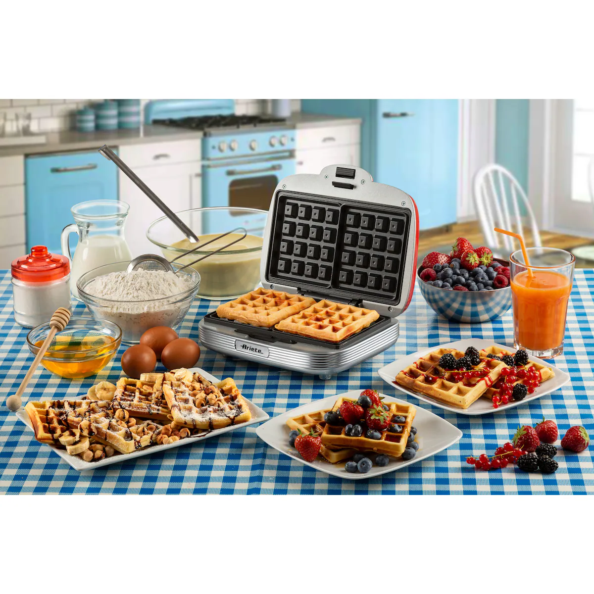 Party Time waffle maker Red