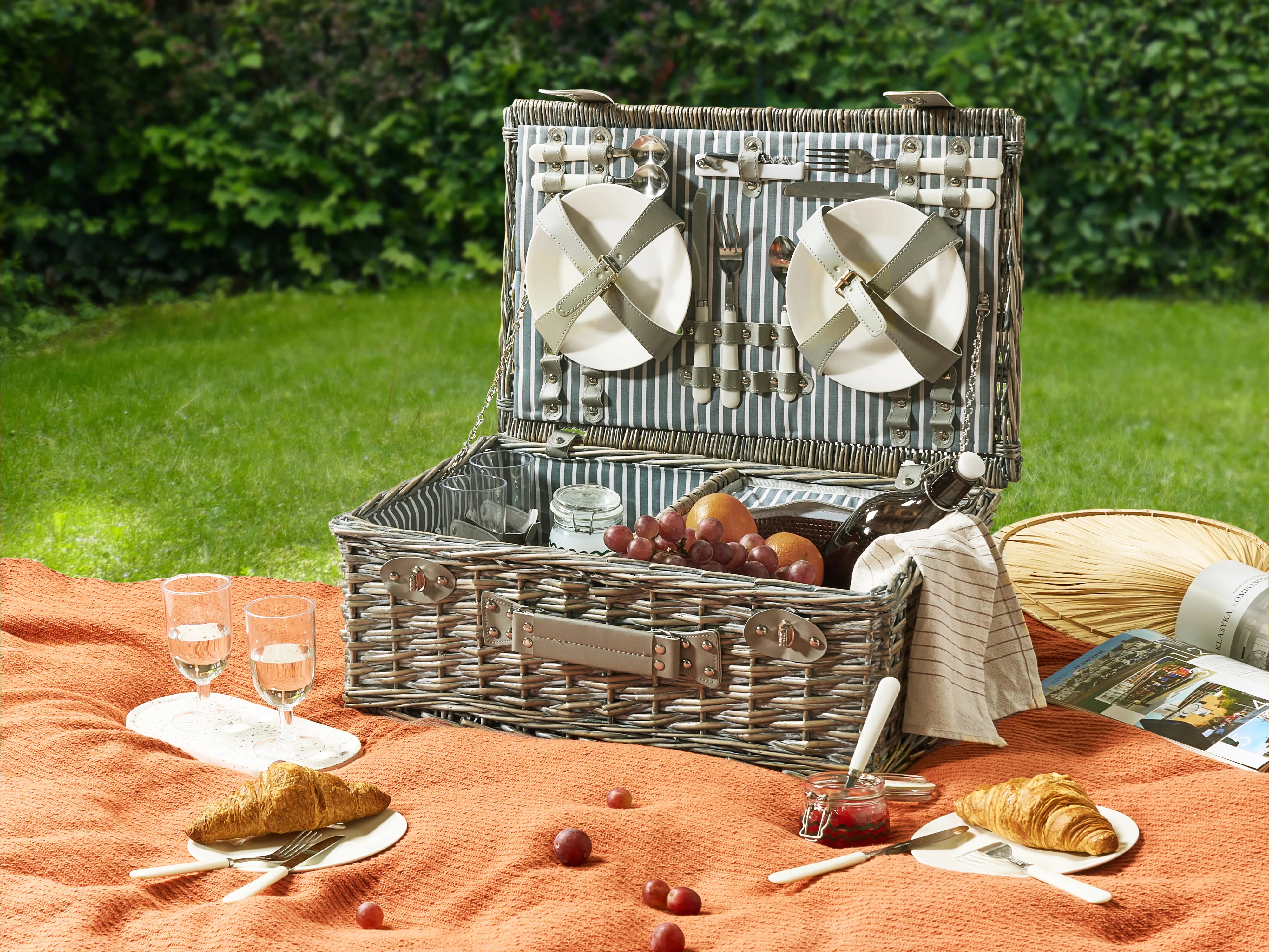 Picknickmand FIGUE Wicker Grijs
