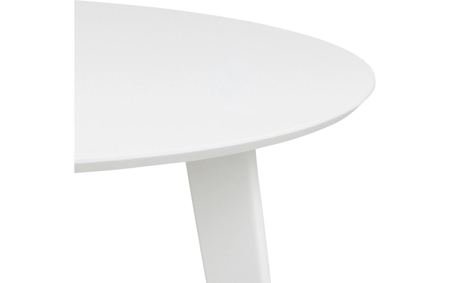 Tisch Roxby Ø 105 x 76 cm, Weiss<br>Esstisch