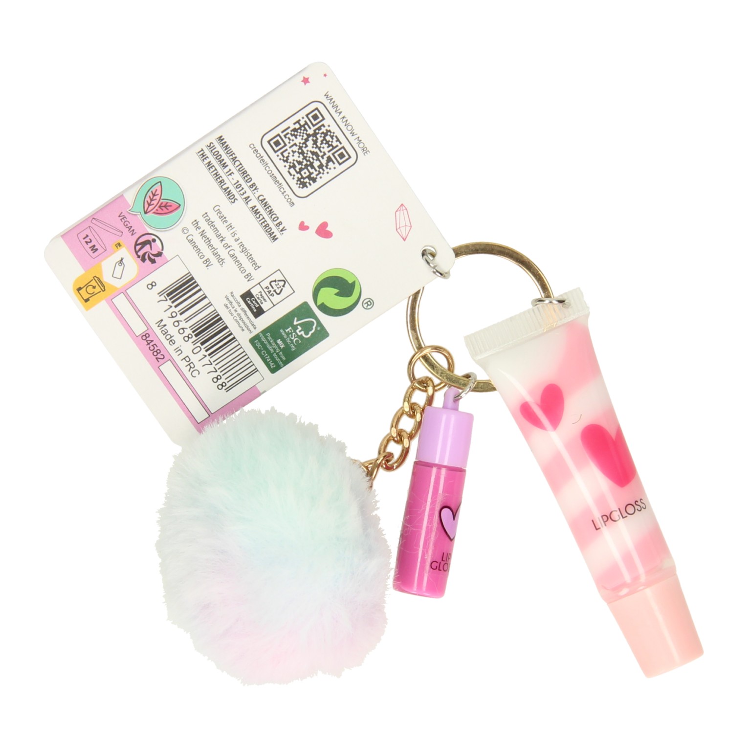 Create It! Lipgloss Sleutelhanger Set