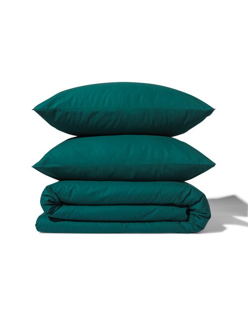 housse de couette en coton doux 240x200/220 vert foncé