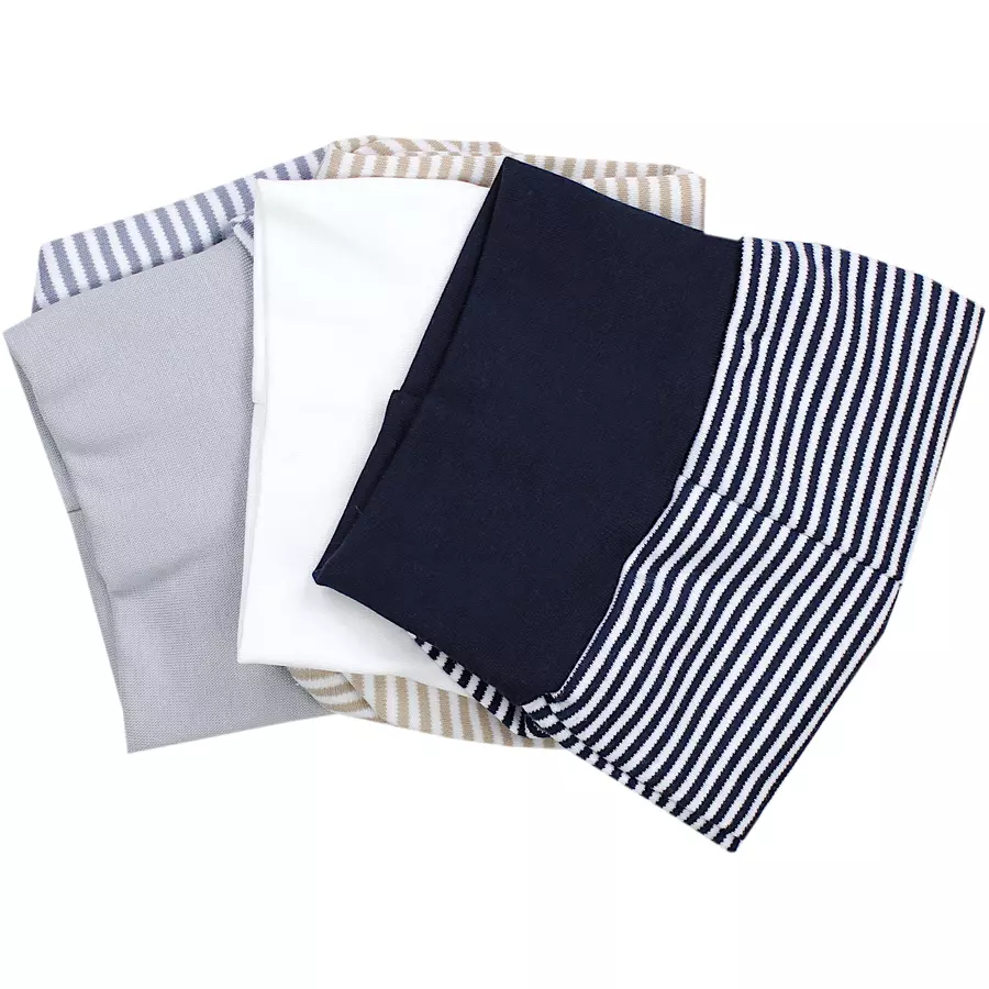 TupTam Baby Jungen Strampelhose mit Fuß 3er Pack beigegrau
