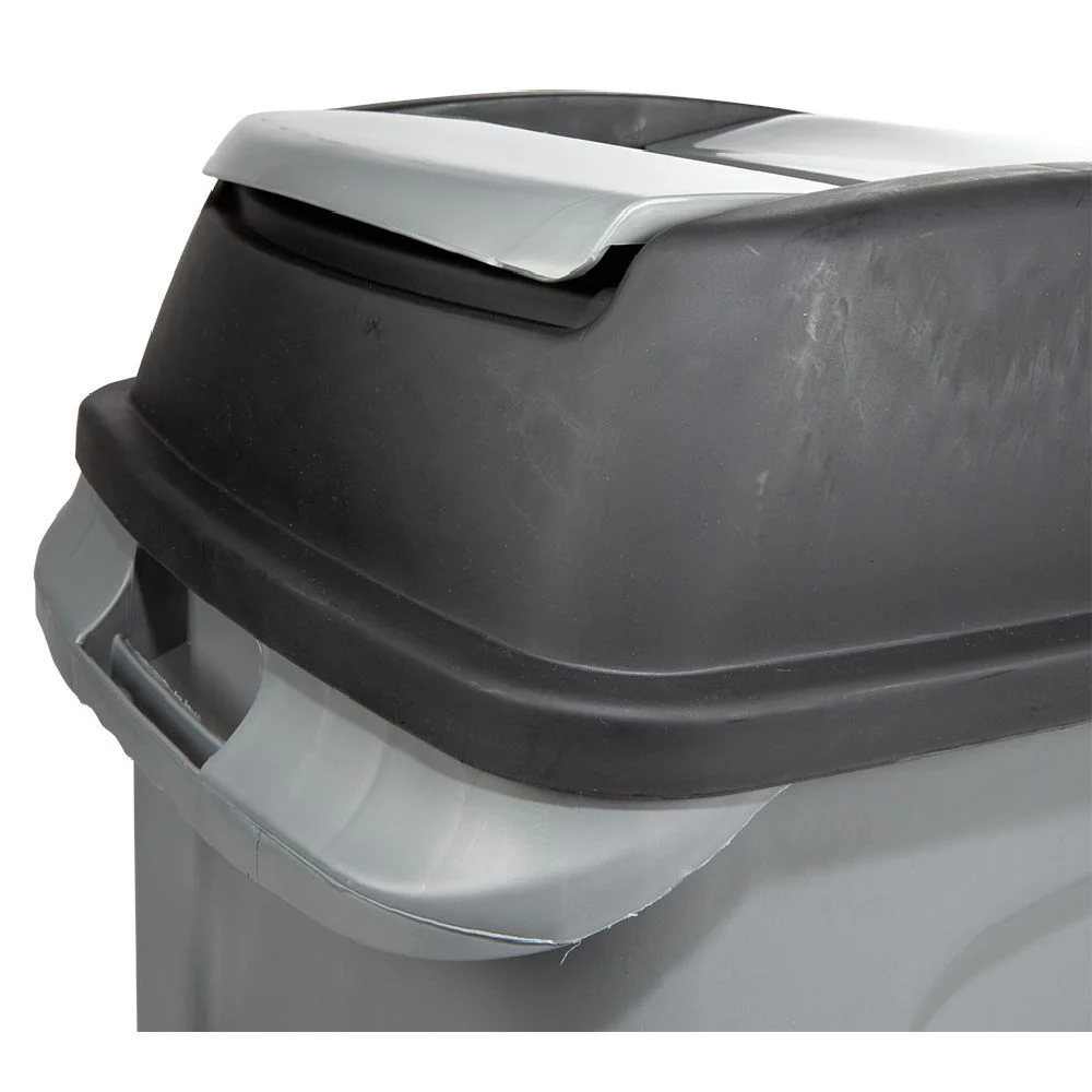 Poubelle de garage 70L sur 4 roulettes